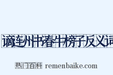 谪连州书春牛榜子反义词是什么意思的图片